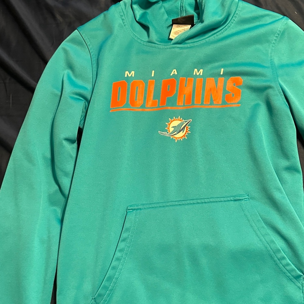 Miami Dolphins Teal Hoodie youth large 14/16